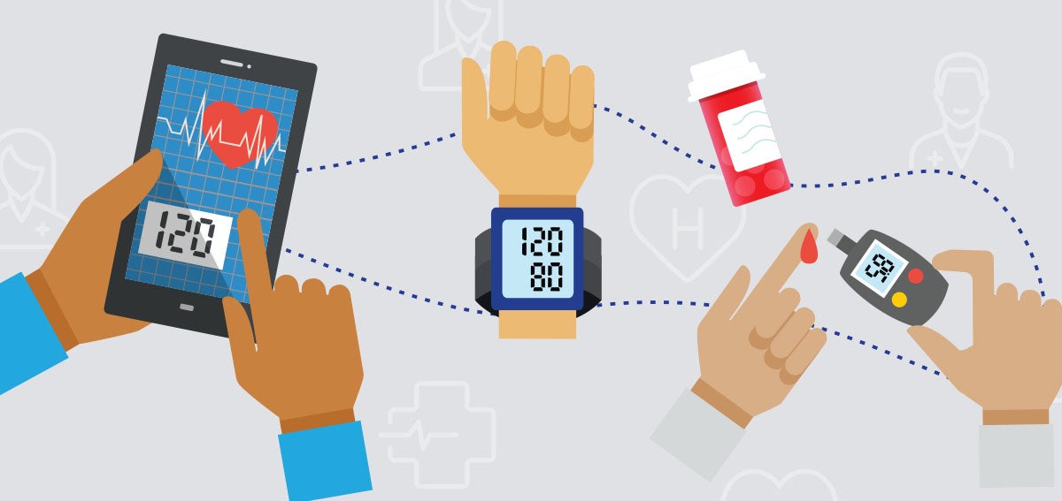 Illustration of digitally connected medical devices