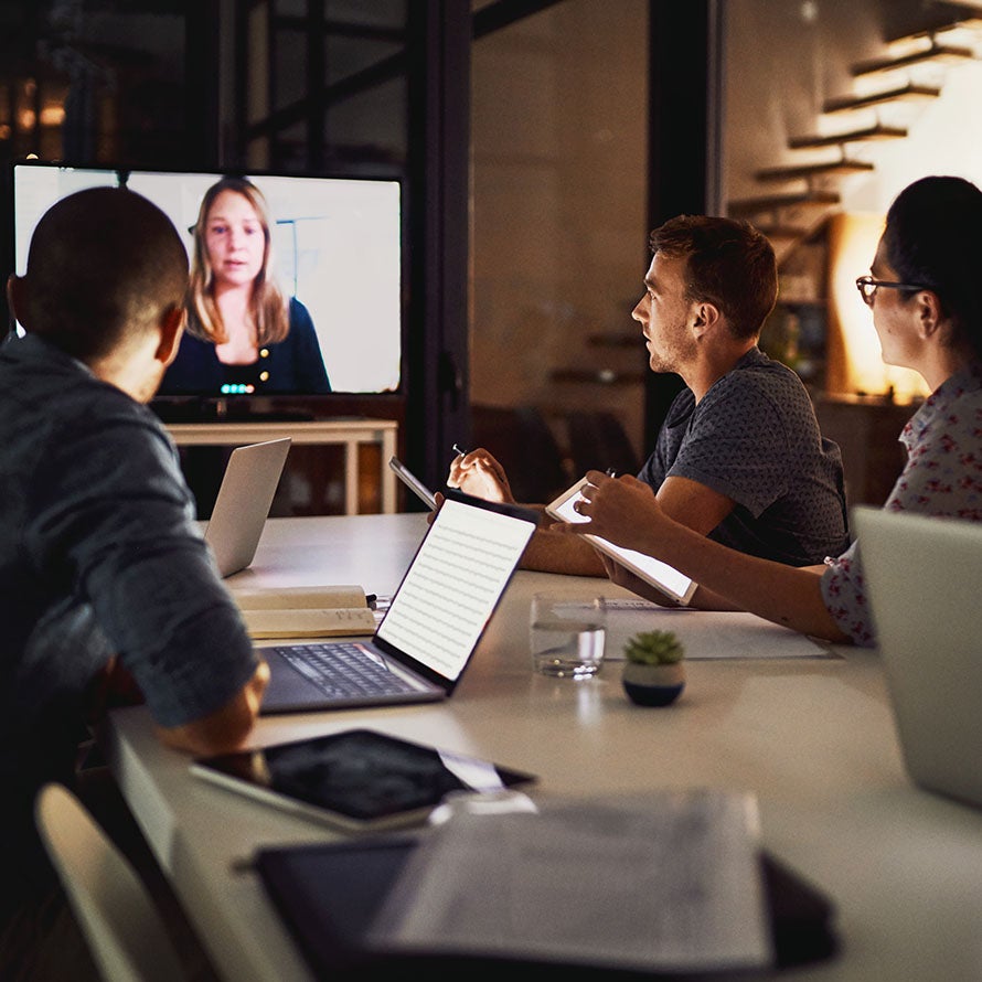 People attending a web conference