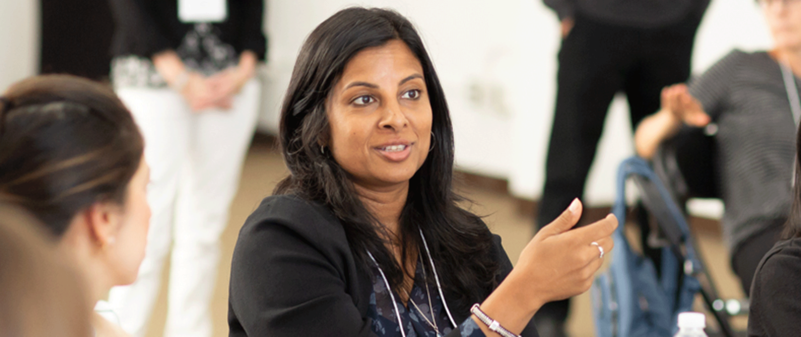 CIN partner Sarita Mohanty speaks at a CIN event
