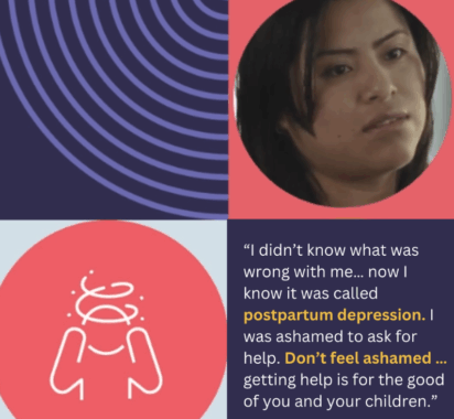 Mother quoted in interview about Maternal Mental Health.