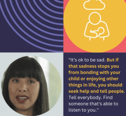 Mother quoted in interview about Maternal Mental Health.